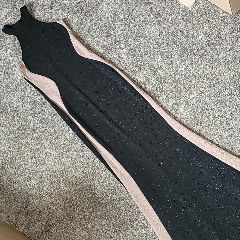 Black and Nude Formal Dress